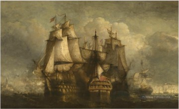  navale Peintre - Hendrik Frans Schaefels Siège de Flushing par un escadron anglais Batailles navale